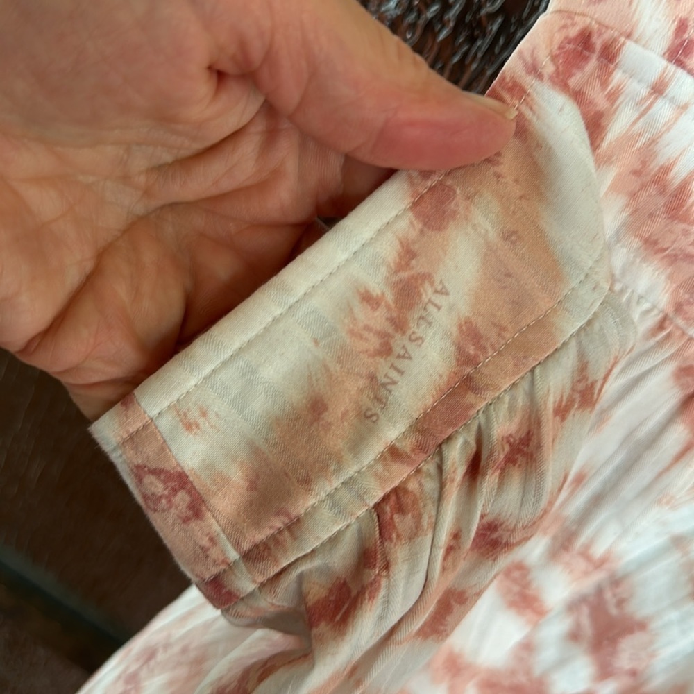 Pink and White Patterned Maxi Dress - Picture 11 of 15